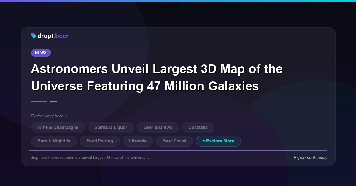Astronomers Unveil Largest 3D Map of the Universe Featuring 47 Million Galaxies | dropt.beer
