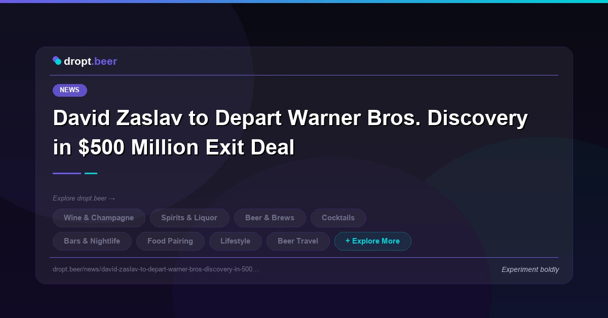 David Zaslav to Depart Warner Bros. Discovery in $500 Million Exit Deal | dropt.beer