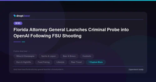 Florida Attorney General Launches Criminal Probe into OpenAI Following FSU Shooting | dropt.beer