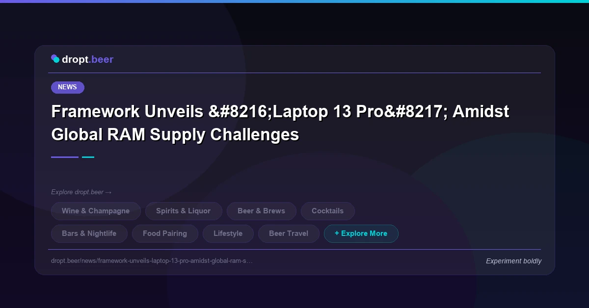 Framework Unveils ‘Laptop 13 Pro’ Amidst Global RAM Supply Challenges | dropt.beer