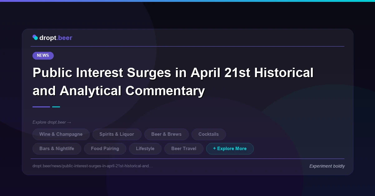 Public Interest Surges in April 21st Historical and Analytical Commentary | dropt.beer