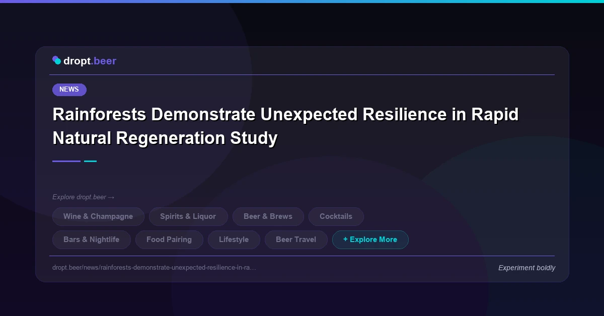Rainforests Demonstrate Unexpected Resilience in Rapid Natural Regeneration Study | dropt.beer