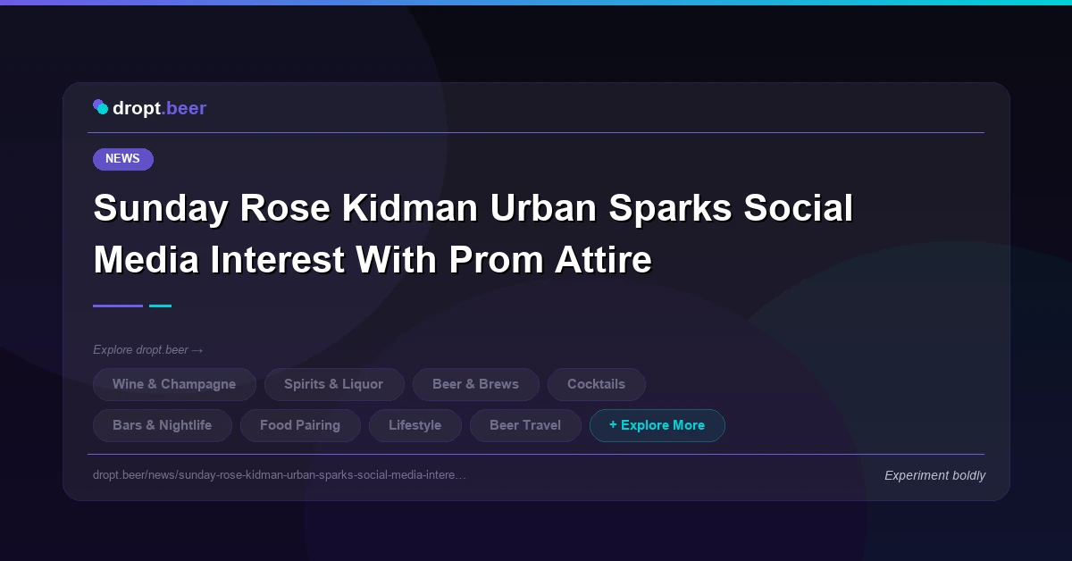 Sunday Rose Kidman Urban Sparks Social Media Interest With Prom Attire | dropt.beer