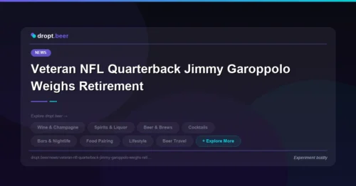 Veteran NFL Quarterback Jimmy Garoppolo Weighs Retirement | dropt.beer