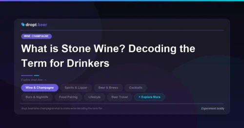 What is Stone Wine? Decoding the Term for Drinkers | dropt.beer