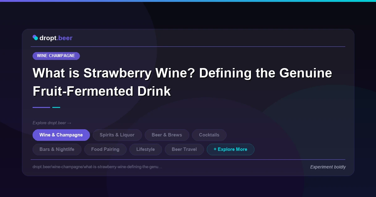 What is Strawberry Wine? Defining the Genuine Fruit-Fermented Drink | dropt.beer