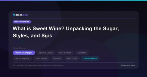 What is Sweet Wine? Unpacking the Sugar, Styles, and Sips | dropt.beer