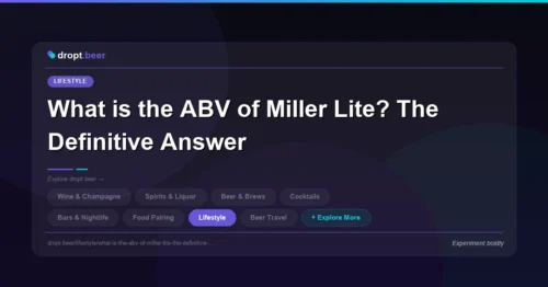 What is the ABV of Miller Lite? The Definitive Answer | dropt.beer