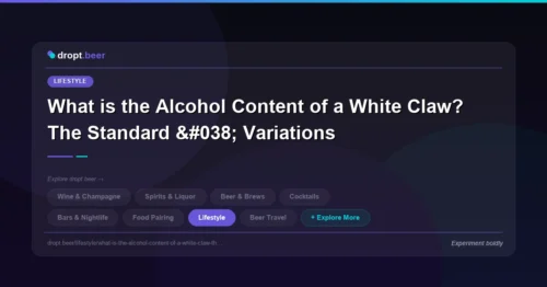 What is the Alcohol Content of a White Claw? The Standard & Variations | dropt.beer