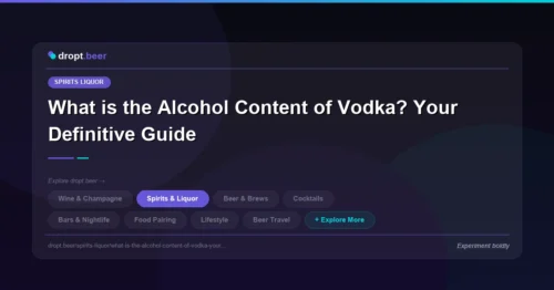 What is the Alcohol Content of Vodka? Your Definitive Guide | dropt.beer