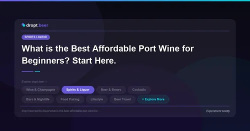 What is the Best Affordable Port Wine for Beginners? Start Here. | dropt.beer