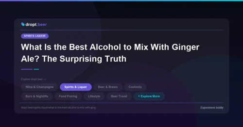 What Is the Best Alcohol to Mix With Ginger Ale? The Surprising Truth | dropt.beer