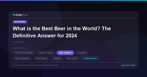 What is the Best Beer in the World? The Definitive Answer for 2024 | dropt.beer