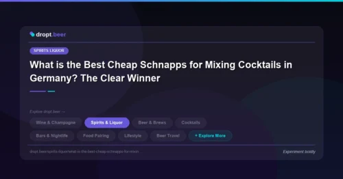 What is the Best Cheap Schnapps for Mixing Cocktails in Germany? The Clear Winner | dropt.beer