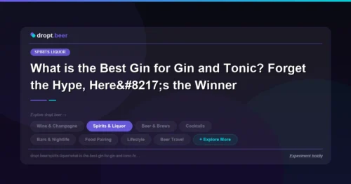 What is the Best Gin for Gin and Tonic? Forget the Hype, Here’s the Winner | dropt.beer