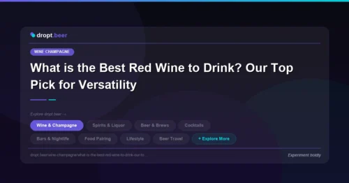 What is the Best Red Wine to Drink? Our Top Pick for Versatility | dropt.beer
