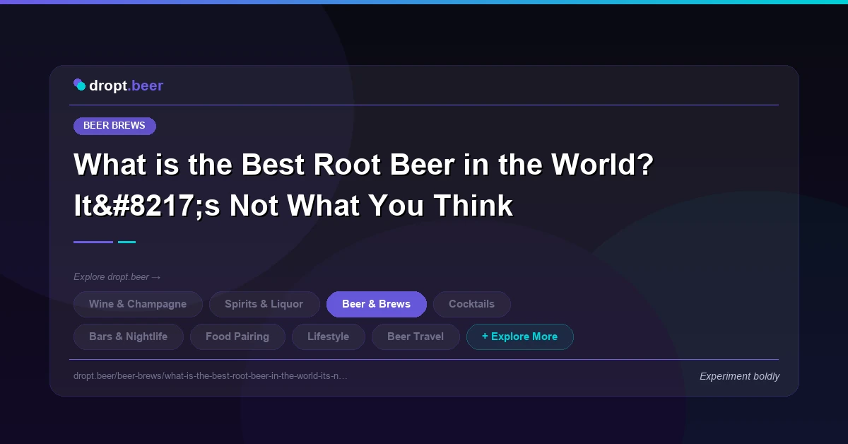 What is the Best Root Beer in the World? It’s Not What You Think | dropt.beer
