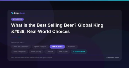 What is the Best Selling Beer? Global King & Real-World Choices | dropt.beer